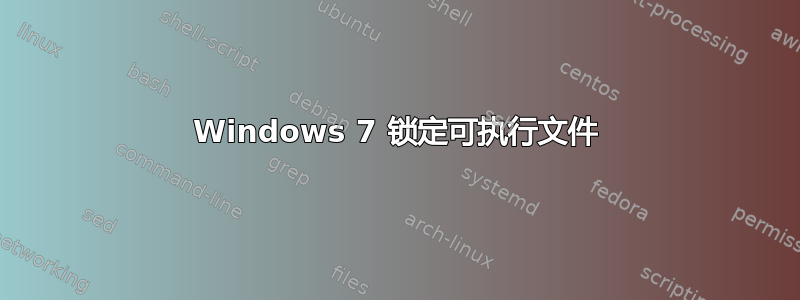 Windows 7 锁定可执行文件