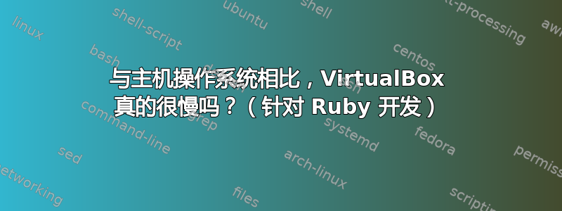 与主机操作系统相比，VirtualBox 真的很慢吗？（针对 Ruby 开发）