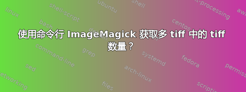 使用命令行 ImageMagick 获取多 tiff 中的 tiff 数量？