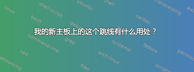 我的新主板上的这个跳线有什么用处？