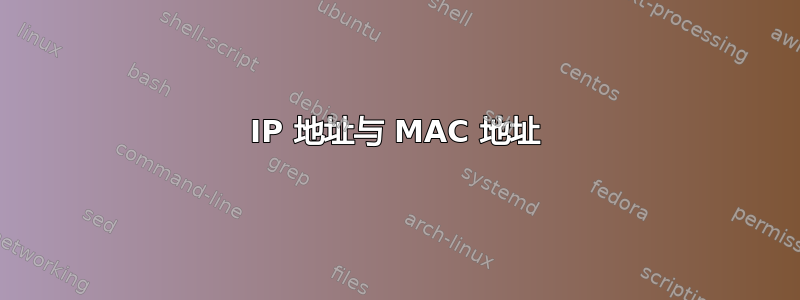 IP 地址与 MAC 地址