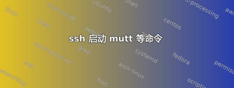 ssh 启动 mutt 等命令