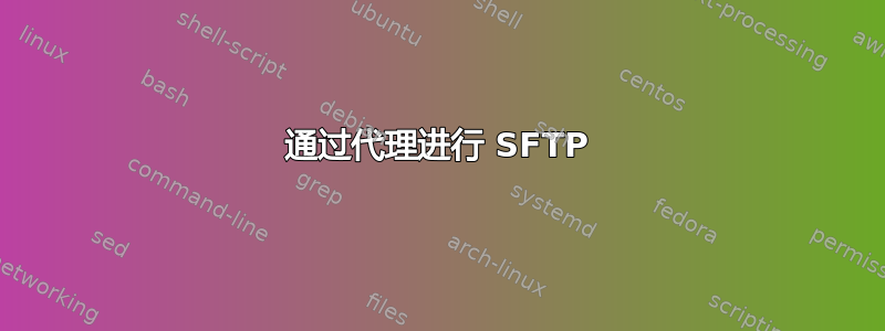 通过代理进行 SFTP