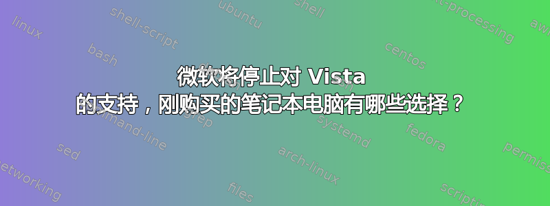 微软将停止对 Vista 的支持，刚购买的笔记本电脑有哪些选择？