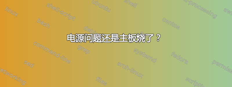 电源问题还是主板烧了？