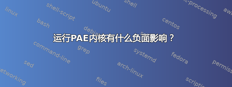 运行PAE内核有什么负面影响？