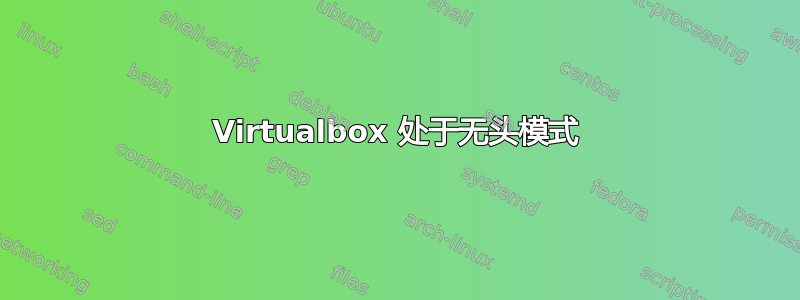 Virtualbox 处于无头模式