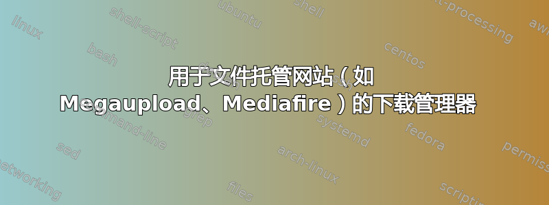 用于文件托管网站（如 Megaupload、Mediafire）的下载管理器 