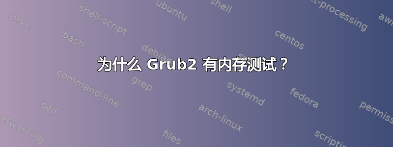 为什么 Grub2 有内存测试？