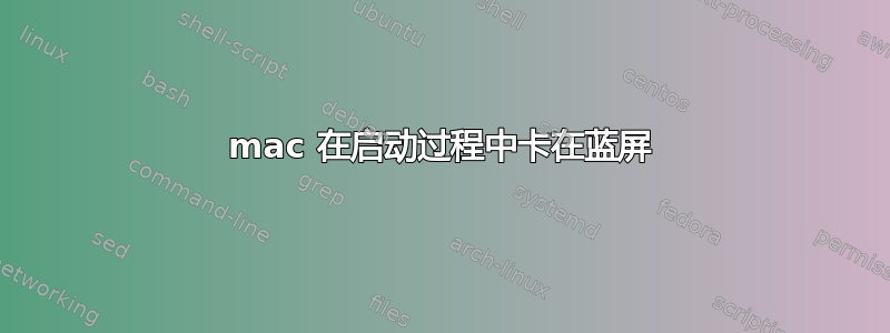 mac 在启动过程中卡在蓝屏