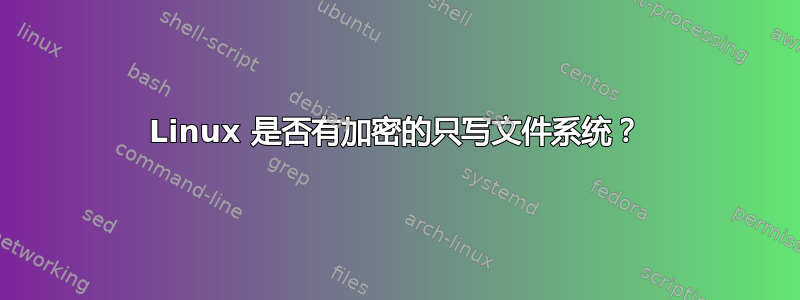 Linux 是否有加密的只写文件系统？