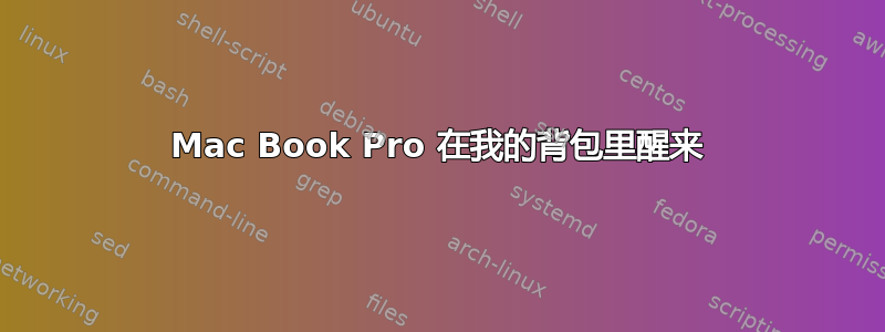 Mac Book Pro 在我的背包里醒来