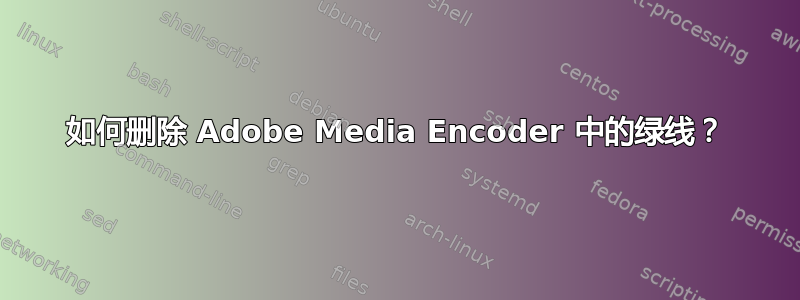 如何删除 Adob​​e Media Encoder 中的绿线？