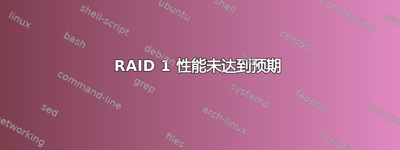 RAID 1 性能未达到预期