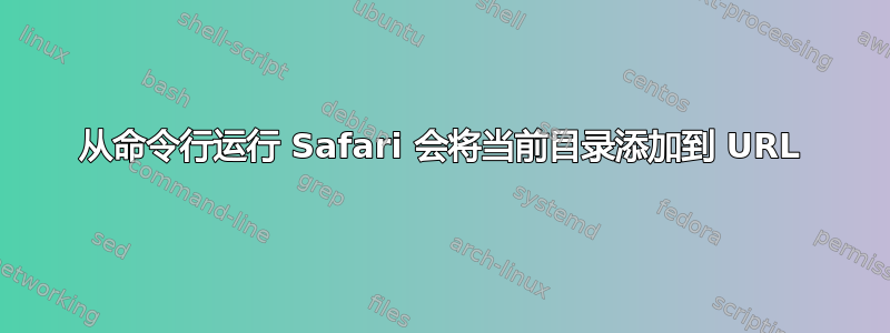 从命令行运行 Safari 会将当前目录添加到 URL