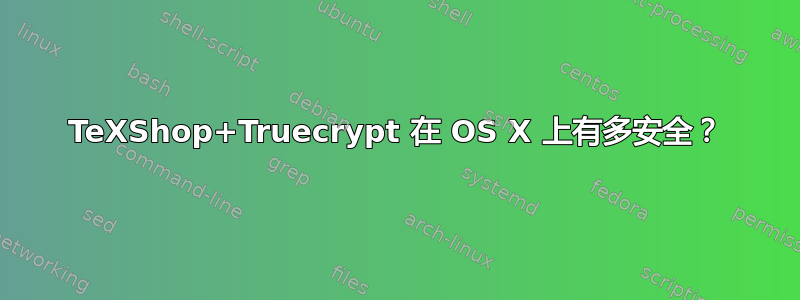 TeXShop+Truecrypt 在 OS X 上有多安全？