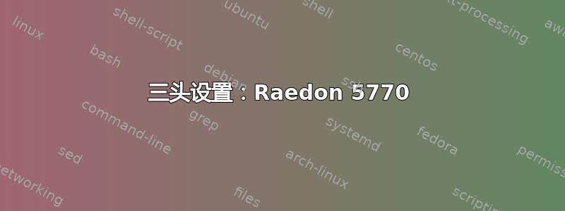 三头设置：Raedon 5770