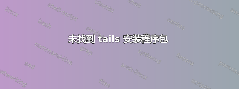 未找到 tails 安装程序包