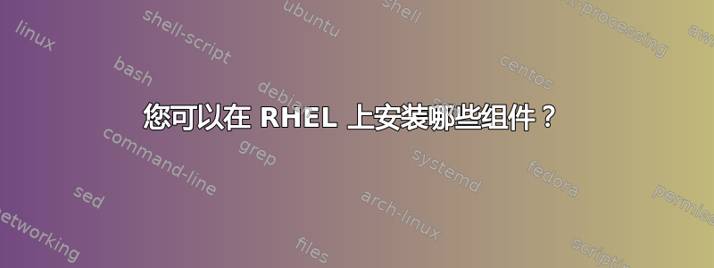 您可以在 RHEL 上安装哪些组件？