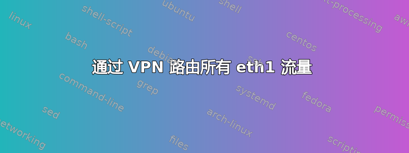 通过 VPN 路由所有 eth1 流量