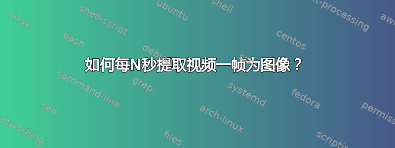 如何每N秒提取视频一帧为图像？