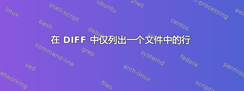 在 DIFF 中仅列出一个文件中的行