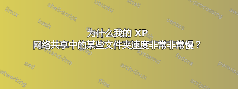 为什么我的 XP 网络共享中的某些文件夹速度非常非常慢？