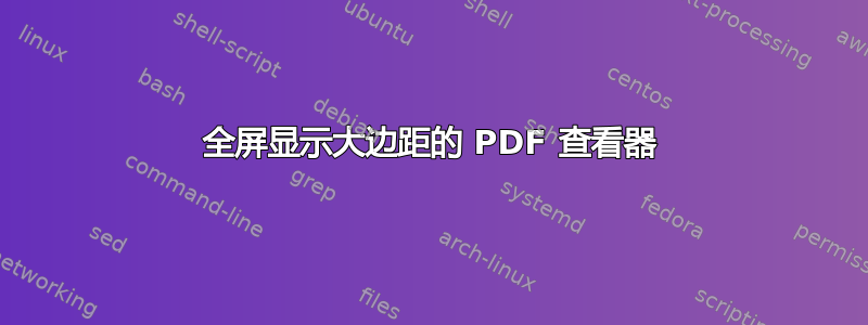 全屏显示大边距的 PDF 查看器