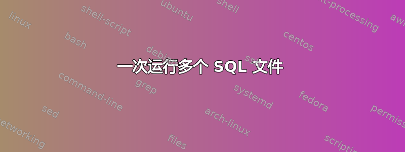 一次运行多个 SQL 文件