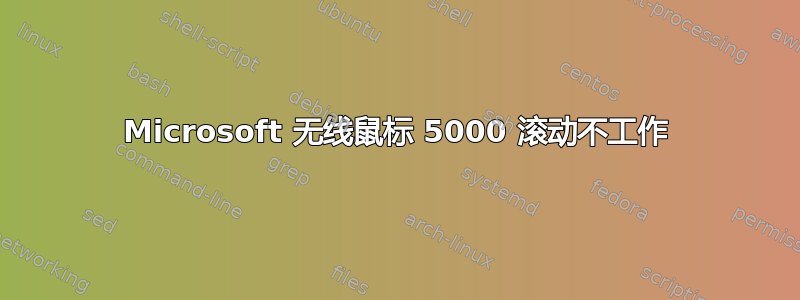 Microsoft 无线鼠标 5000 滚动不工作