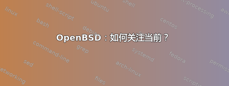 OpenBSD：如何关注当前？