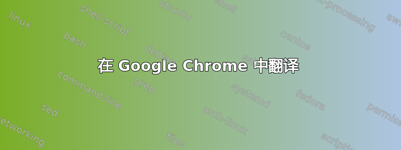 在 Google Chrome 中翻译