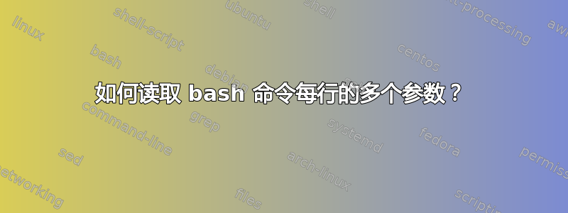 如何读取 bash 命令每行的多个参数？