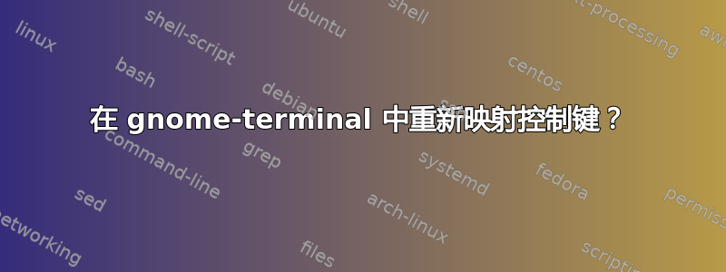 在 gnome-terminal 中重新映射控制键？