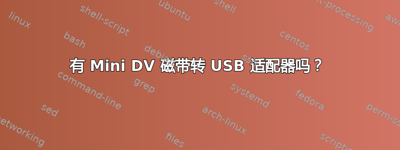 有 Mini DV 磁带转 USB 适配器吗？