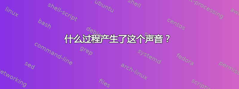 什么过程产生了这个声音？