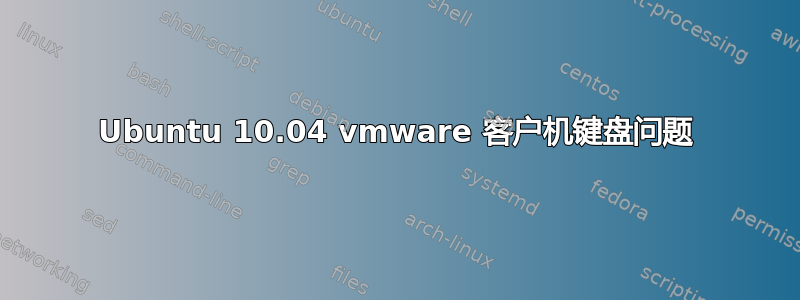 Ubuntu 10.04 vmware 客户机键盘问题