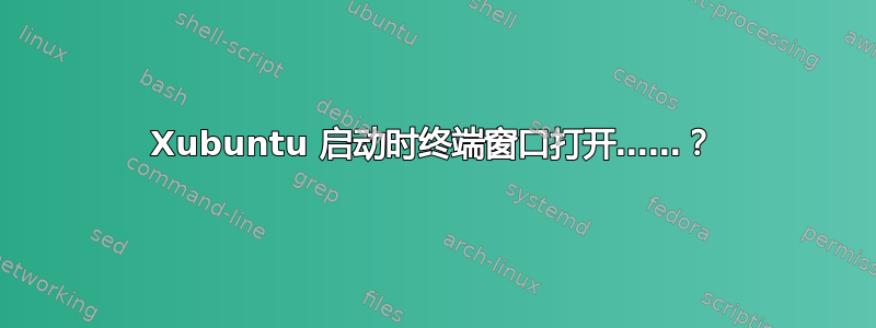 Xubuntu 启动时终端窗口打开……？