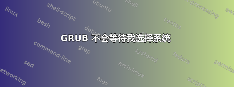 GRUB 不会等待我选择系统