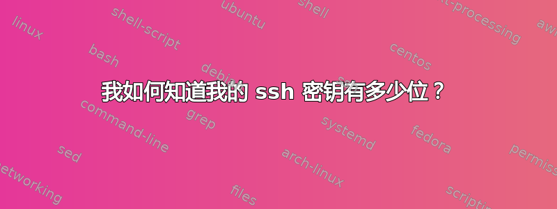 我如何知道我的 ssh 密钥有多少位？