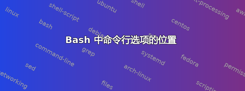 Bash 中命令行选项的位置