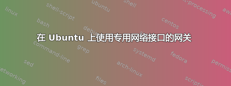 在 Ubuntu 上使用专用网络接口的网关