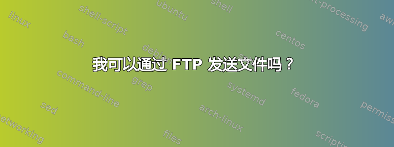 我可以通过 FTP 发送文件吗？