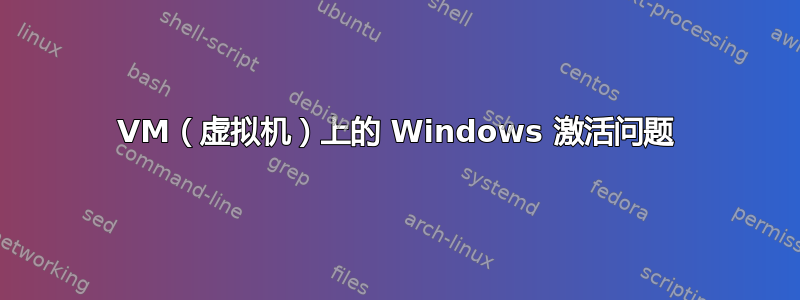 VM（虚拟机）上的 Windows 激活问题