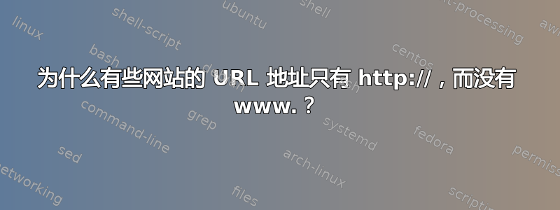 为什么有些网站的 URL 地址只有 http://，而没有 www.？