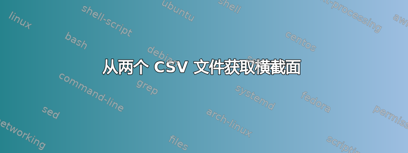 从两个 CSV 文件获取横截面