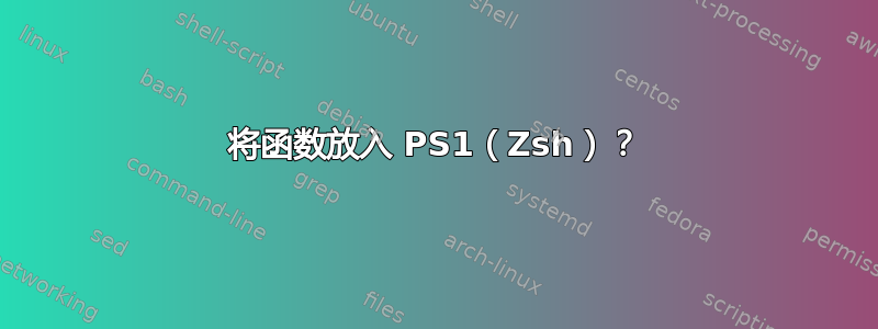 将函数放入 PS1（Zsh）？