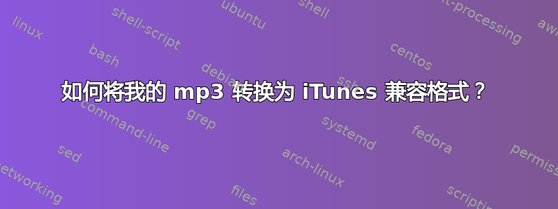 如何将我的 mp3 转换为 iTunes 兼容格式？