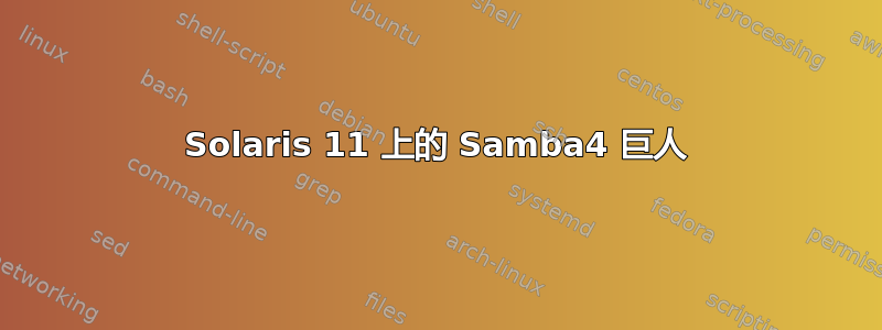 Solaris 11 上的 Samba4 巨人