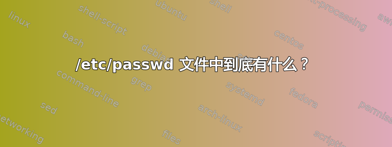 /etc/passwd 文件中到底有什么？